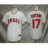 Men's Los Angeles Angels #17 Shohei Ohtani White Stitched MLB Cool Base Nike Jersey
