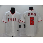 Men's Los Angeles Angels #6 Anthony Rendon White Stitched MLB Cool Base Nike Jersey