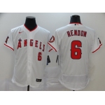 Men's Los Angeles Angels #6 Anthony Rendon White Stitched MLB Flex Base Nike Jersey