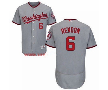 Men's Majestic Washington Nationals #6 Anthony Rendon Grey Flexbase Authentic Collection MLB Jersey