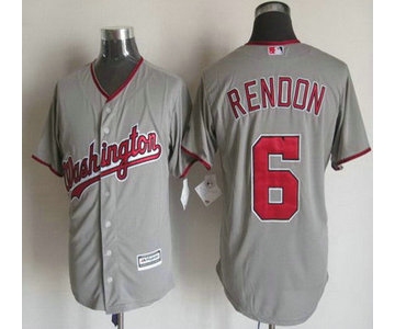 Men's Washington Nationals ##6 Anthony Rendon Away Gray 2015 MLB Cool Base Jersey