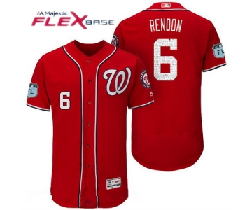 Men's Washington Nationals #6 Anthony Rendon Red 2017 Spring Training Stitched MLB Majestic Flex Base Jersey