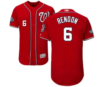 Men's Washington Nationals #6 Anthony Rendon Red 2019 World Series Bound Flexbase Authentic Collection Stitched MLB Jersey