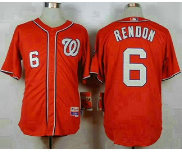 Men's Washington Nationals #6 Anthony Rendon Red Cool Base Stitched MLB Jersey