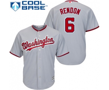 Nationals #6 Anthony Rendon Grey Cool Base Stitched Youth Baseball Jersey