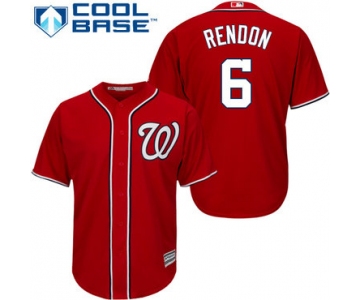 Nationals #6 Anthony Rendon Red Cool Base Stitched Youth Baseball Jersey