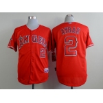 LA Angels of Anaheim #2 Erick Aybar Red Jersey