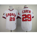 LA Angels of Anaheim #29 Rod Carew 1982 White Throwback Jersey