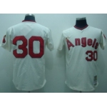 LA Angels of Anaheim #30 Nolan Ryan 1973 Cream Throwback Jersey