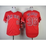 LA Angels of Anaheim #36 Jered Weaver Red Jersey