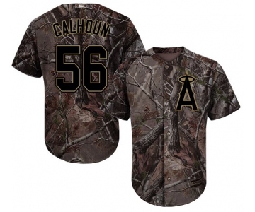 LA Angels of Anaheim #56 Kole Calhoun Camo Realtree Collection Cool Base Stitched MLB Jersey