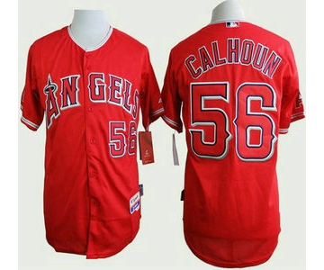 LA Angels of Anaheim #56 Kole Calhoun Red Jersey