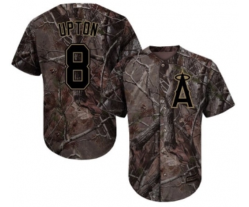 LA Angels of Anaheim #8 Justin Upton Camo Realtree Collection Cool Base Stitched MLB Jersey