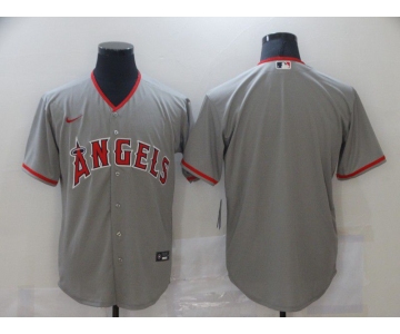 Men Los Angeles Angels Blank Grey Game Nike MLB Jerseys