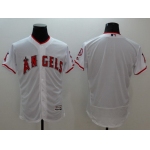 Men's LA Angels Of Anaheim Blank White Flexbase 2016 MLB Player Jersey