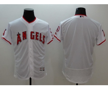 Men's LA Angels Of Anaheim Blank White Flexbase 2016 MLB Player Jersey