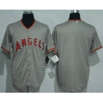 Men's LA Angels of Anaheim Blank Grey New Cool Base Jersey