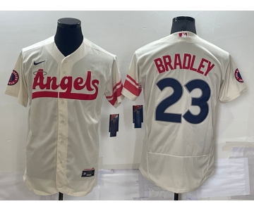 Men's Los Angeles Angels #23 Archie Bradley Cream 2022 City Connect Flex Base Stitched Jersey