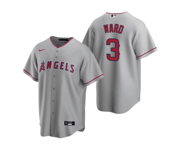 Men's Los Angeles Angels #3 Waylor Ward Grey Cool Base Stitched Jersey