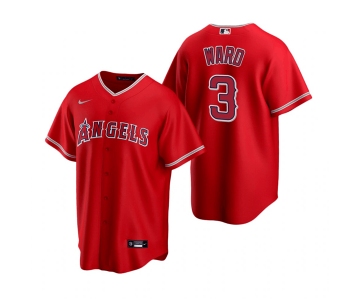 Men's Los Angeles Angels #3 Waylor Ward Red Cool Base Stitched Jersey