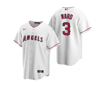 Men's Los Angeles Angels #3 Waylor Ward White Cool Base Stitched Jersey