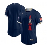 Men's Los Angeles Angels Blank 2021 Navy All-Star Flex Base Stitched MLB Jersey