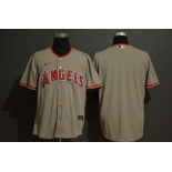 Men's Los Angeles Angels Blank Gray Stitched MLB Cool Base Nike Jersey