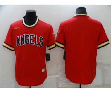 Men's Los Angeles Angels Blank Red Cool Base Stitched Jersey