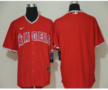 Men's Los Angeles Angels Blank Red Stitched MLB Cool Base Nike Jersey