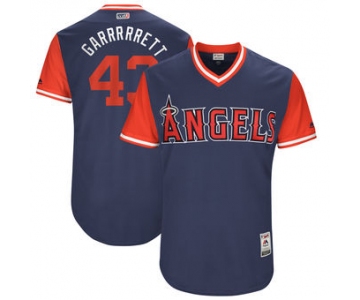 Men's Los Angeles Angels Garrett Richards Garrrrrett Majestic Navy 2017 Players Weekend Authentic Jersey