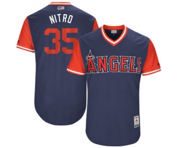 Men's Los Angeles Angels Nick Tropeano Nitro Majestic Navy 2017 Players Weekend Authentic Jersey