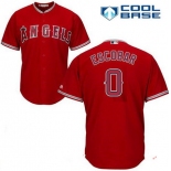 Men's Los Angeles Angels of Anaheim #0 Yunel Escobar Red Alternate Stitched MLB Majestic Cool Base Jersey