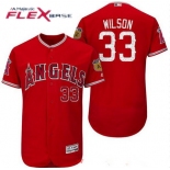 Men's Los Angeles Angels of Anaheim #33 C.J. Wilson Red 2017 Spring Training Stitched MLB Majestic Flex Base Jersey