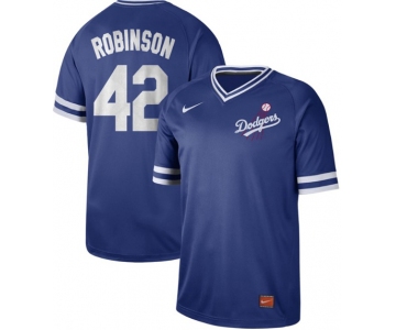 Dodgers #42 Jackie Robinson Royal Authentic Cooperstown Collection Stitched Baseball Jersey