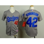 Los Angeles Dodgers #42 Jackie Robinson 2014 Gray Kids Jersey