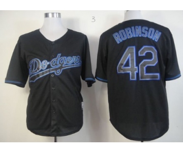 Los Angeles Dodgers #42 Jackie Robinson Black Fashion Jersey