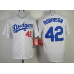 Los Angeles Dodgers #42 Jackie Robinson White Cool Base Jersey