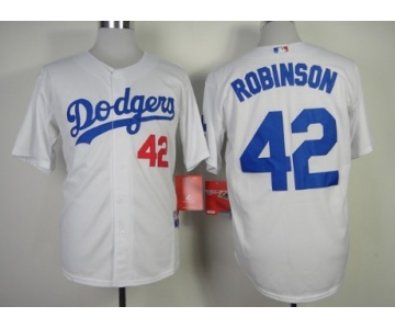 Los Angeles Dodgers #42 Jackie Robinson White Cool Base Jersey