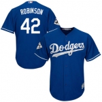 Men's Los Angeles Dodgers #42 Jackie Robinson Blue New Cool Base 2017 World Series Bound Stitched MLB Jersey