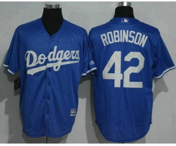 Men's Los Angeles Dodgers #42 Jackie Robinson Blue New Cool Base Jersey