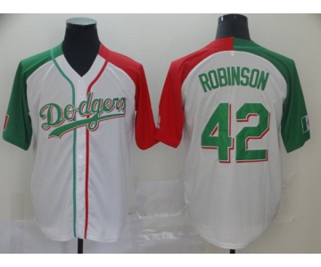 Men's Los Angeles Dodgers #42 Jackie Robinson Mexican Heritage Culture Night Jersey