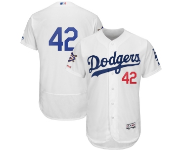 Men's Los Angeles Dodgers #42 Jackie Robinson White 2019 Jackie Robinson Day FlexBase Jersey