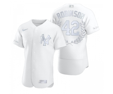 Men's New York Yankees #42 Jackie Robinson White Nike Flexbase Fashion Jersey