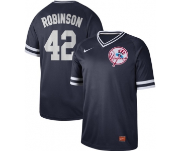 Yankees #42 Jackie Robinson Navy Authentic Cooperstown Collection Stitched Baseball Jersey