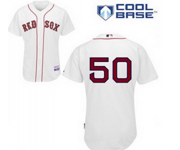 Boston Red Sox #50 Mookie Betts White Jersey