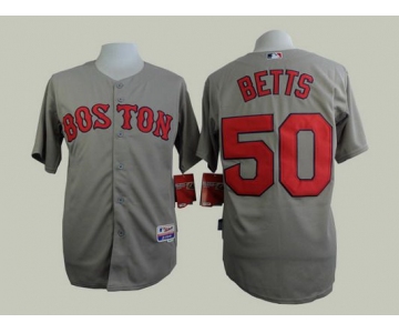 Men's Boston Red Sox #50 Mookie Betts 2014 Gray Jersey