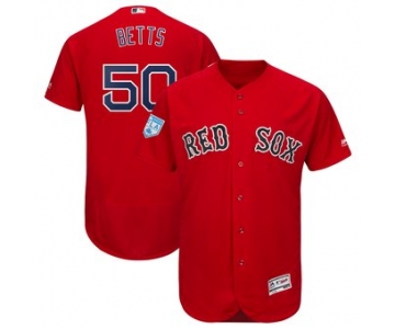 Men's Boston Red Sox 50 Mookie Betts Majestic Scarlet 2019 Spring Training Flex Base Player Jersey