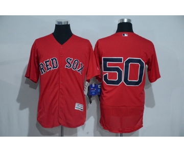 Men's Boston Red Sox #50 Mookie Betts No Name Red 2016 Flexbase Majestic Baseball Jersey