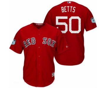 Men's Boston Red Sox #50 Mookie Betts Red 2017 Spring Training Stitched MLB Majestic Cool Base Jersey