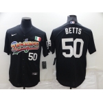 Men's Los Angeles Dodgers #50 Mookie Betts Black Mexico Cool Base Nike Jersey